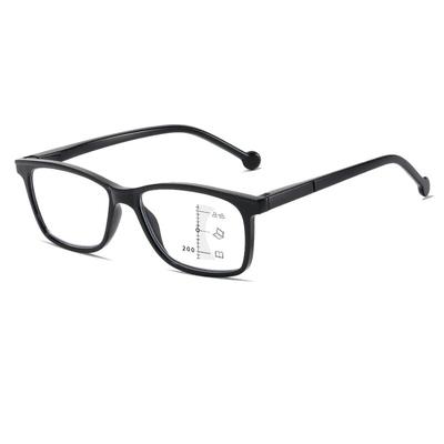 Unisex Progressive Multifocal Reading Glasses Anti-Blue Light Presbyopia Eyewear Vintage Near and Far Eyeglasses for Men Women