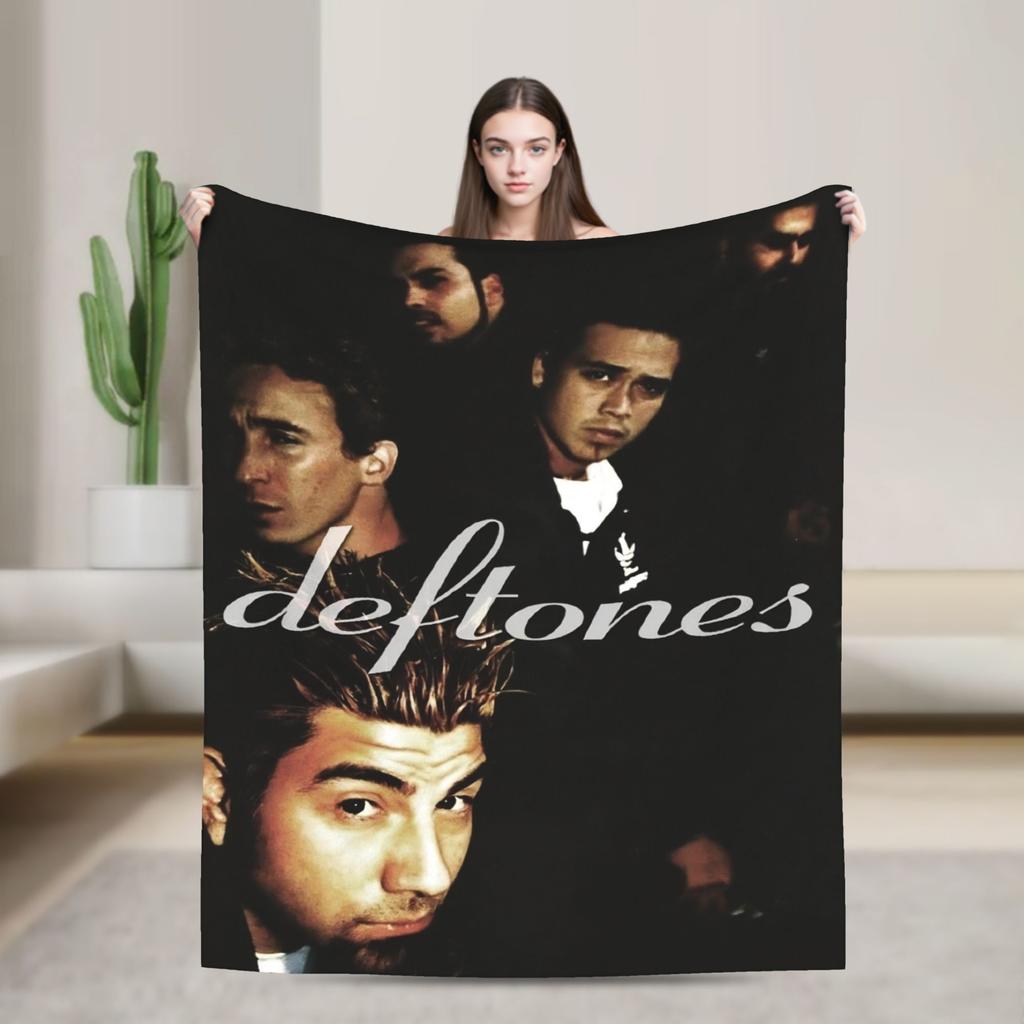 Deftones Alternative Metal Band Flanelldecke Junge Mädchen Super Weiche Überwurfdecke Winter Heimdekoration Tagesdecke Sofa Bettbezug