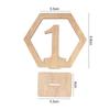 10pcs Wooden Table Number Sign Hexagon Place Card Rustic Wedding Desktop Decor Engagement Seat Number Signs Event Party Supplies