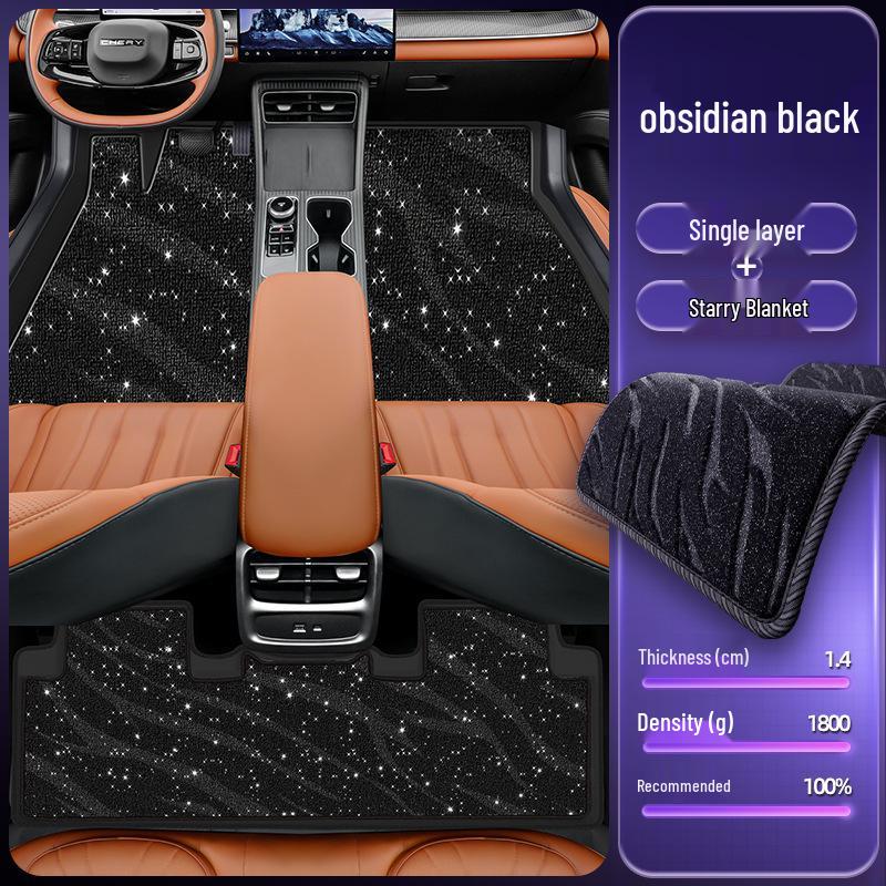 Eco-friendly Dustproof Car Floor Mats for Chery Tiggo 8 - Double-Layer Leather Interior Accessories