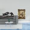 Modern Chinese Animal Sculpture with Ornate Vintage Resin Photo Frame for Desk Tabletop Hallway