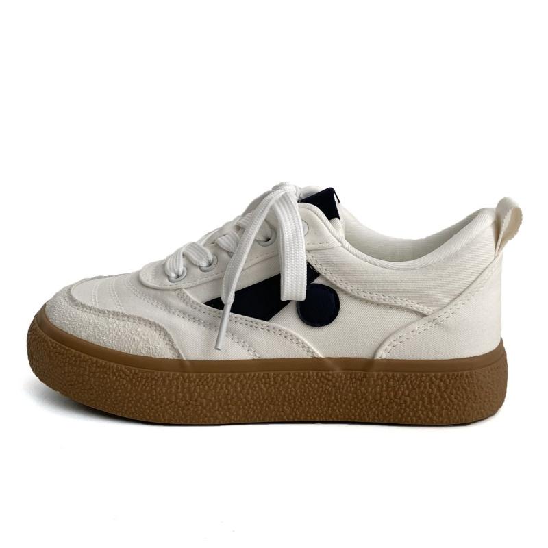 Fashion 2025 Spring Summer Thick Bottom Training Shoes New Retro Mixed Color Students Sneakers Casual Concise Soft Soled Sports Shoes