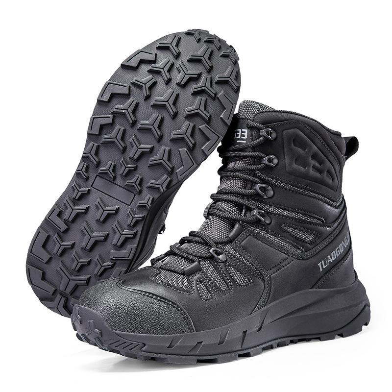 Large Size Combat Boots Men's High-top Outdoor Mountaineering Boots Hiking Field Boots Men's Tactical Boots Training Desert Boots Men