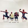 Spider-Man Mini Figurine Set of 4, Desktop Hanging Superhero Dolls, Office Car Decor, Cute Collectible Toys