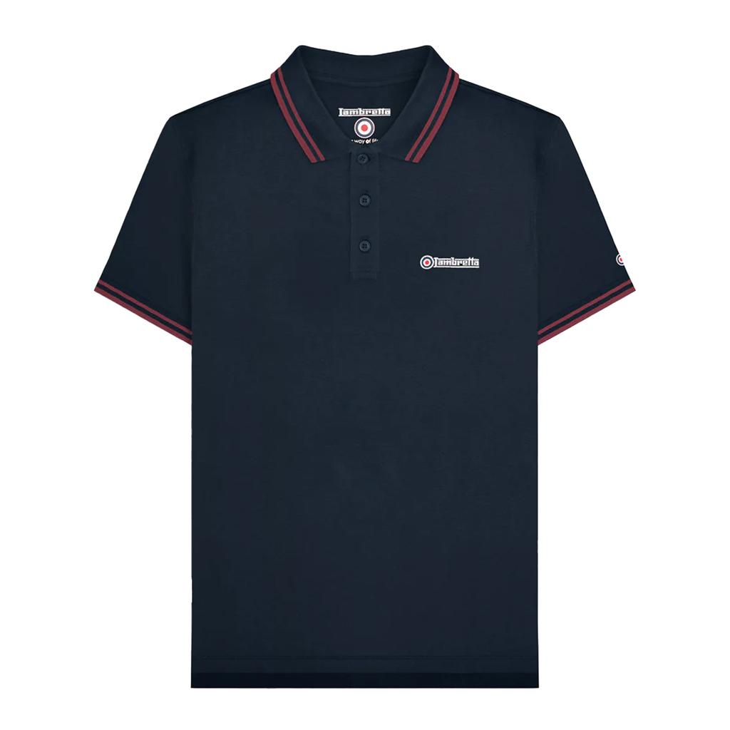 LAMBRETTA Men's Tipped Big & Tall Polo Shirt