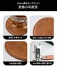 LKUPAQ Retro Cowhide Pattern Thickened Coaster PVC Leather Round PU Coffee Insulation Pad Hotel Tea Coaster Brown Double-Sided (3)