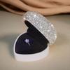 Luxury Proposal Ring Box Diamond Studded LED Ring Boxes Wedding Rings Packaging Box Women's Jewelry Storage Display Boxes