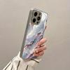 Fashion Colorful Marble Phone Case For iphone17 16 15 14 13 12 11 Pro Promax Plus Luxury Tempered Glass CoverAnti-dropprotection