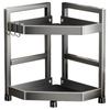 Gunmetal Stainless Steel Kitchen Corner Shelf