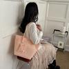 Jelly Color Pvc Clear Tote Bag Women Commute Shoulder Bag Large Capacity Waterproof Shopper Pouch Transparent Top Handle Handbag