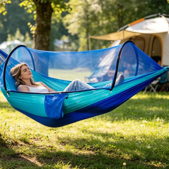 Camping Net Anti-Rollover Design Portable Hammocks Hammock Mosquito for Outdoor Camping Hiking