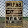 Vintage Religious Tin Sign Farmhouse Wall Art Rustic Prayer Decor Inspirational Scripture Quote
