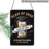 2D Flach, 1 Stück "Countdown für die Klasse von 2026 läuft" Aluminiumschild - 8"x12" Gold & Schwarz Abschlussdekoration, Sanduhr & Abschlusskappe Wandkunst, Perfekt für