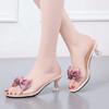 Zapatos De Mujer Women Cute Peep Toe Pink High Quality Spring & Summer Stiletto Heel Shoes Lady Casual Pumps Ab524