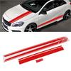 Car Hood Sticker Waterproof   Door Side Skirt Racing Stripe Stickers Car Body Decal