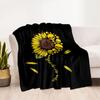 1pc Sunflower Initial blanket Soft and Warm for Sofa Office Camping Travel Livingroom Great Gift for Friends and Family Comfortable