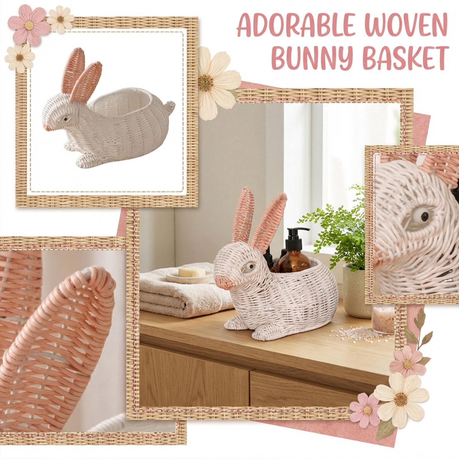 -shaped Storage Basket Purely Handmade Woven Rattan Suitable For Home Living Room Use With A Cute Cartoon Design One Size 1930₽