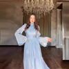 GMXIA Semi-turtleneck Dress Women's Long Sleeve Tea Break Waist Skirt