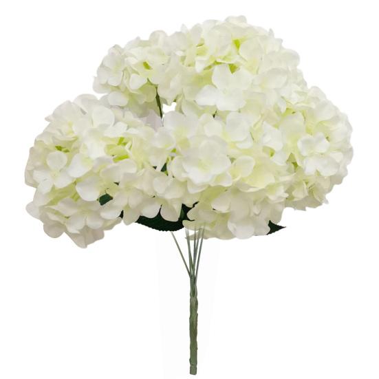 1 Branch Faux Silk Flower Romantic Realistic 6 Forked Elegant Artificial Hydrangea