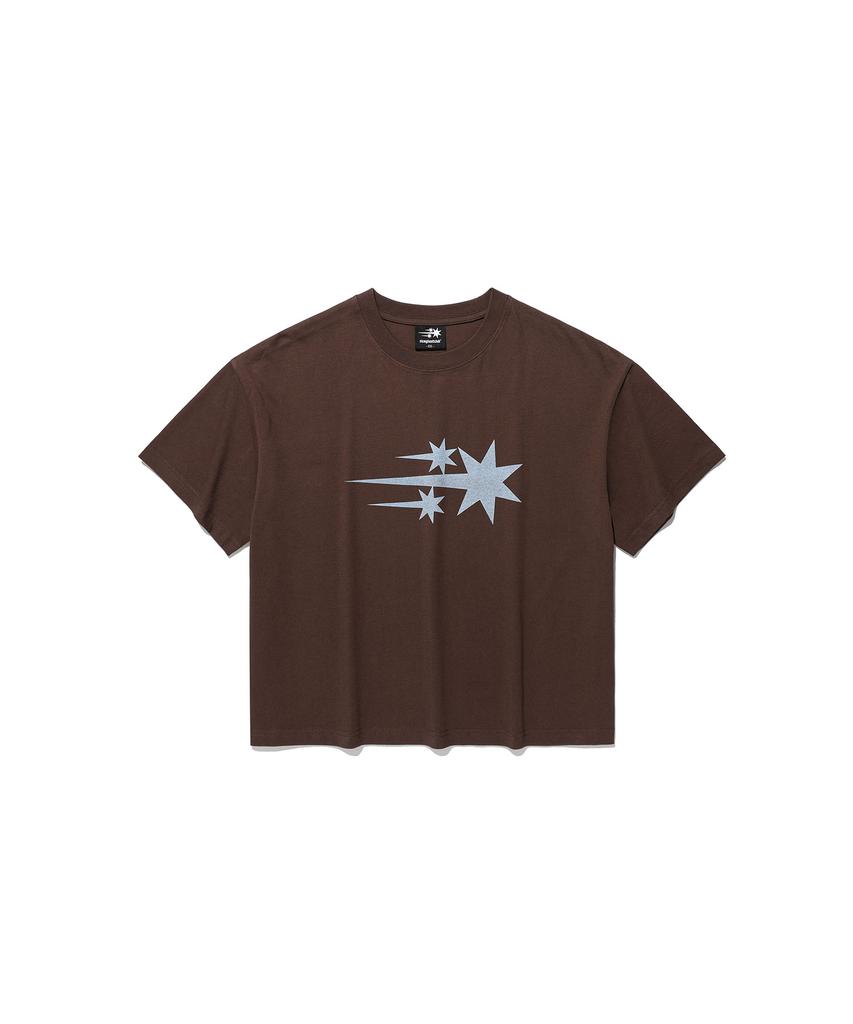NICEGHOSTCLUB 3Star Big Crop Tee_Brown(Ng2Gmft531A)
