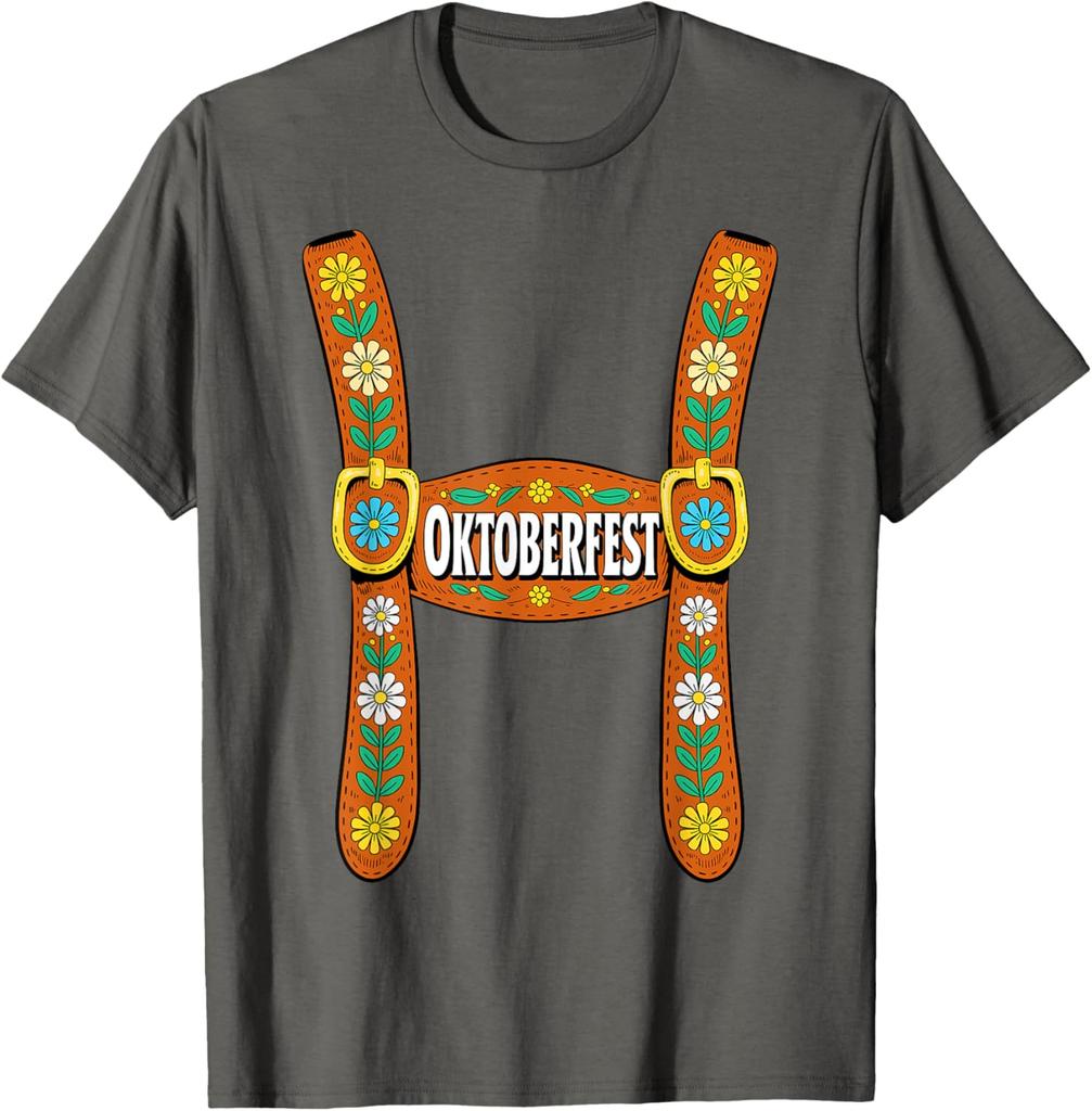 Happy Oktoberfest Lederhosen Bavarian Costume Beer Festival Man TShirt Casual Cotton Graphic T Shirts Streetwear Tops Tee