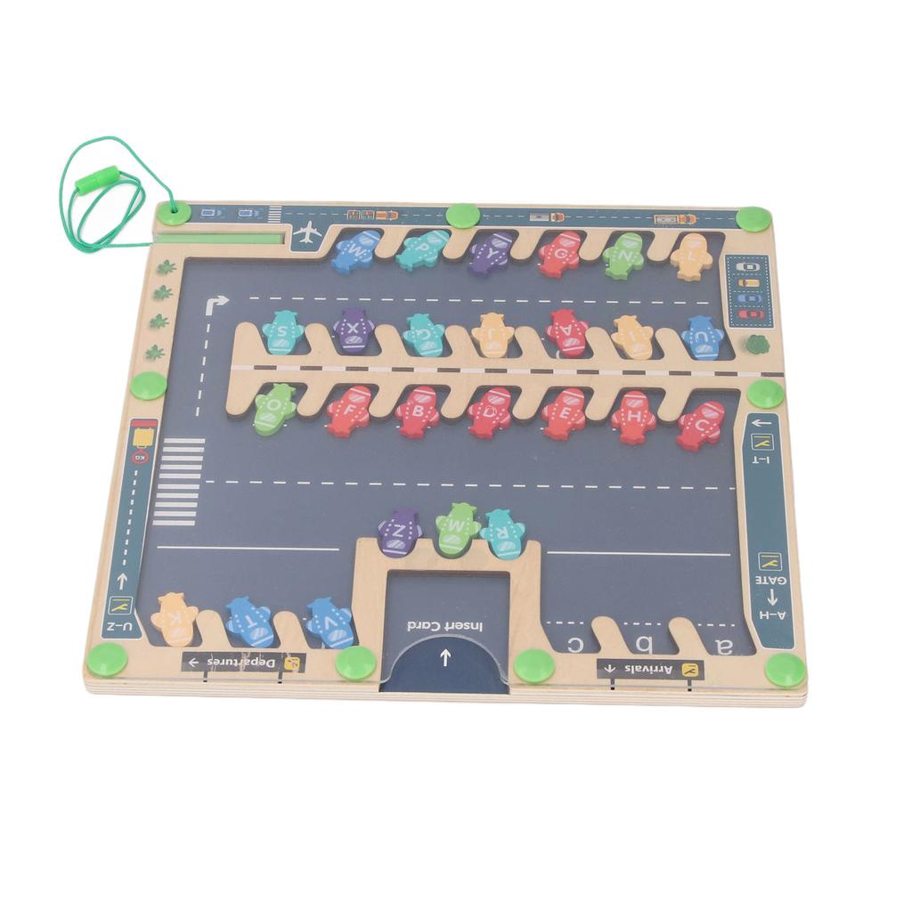 Alphabet Maze Board Puzzle Activity Toy Wooden Letters Puzzle Educational Learning Toy for Toddlers