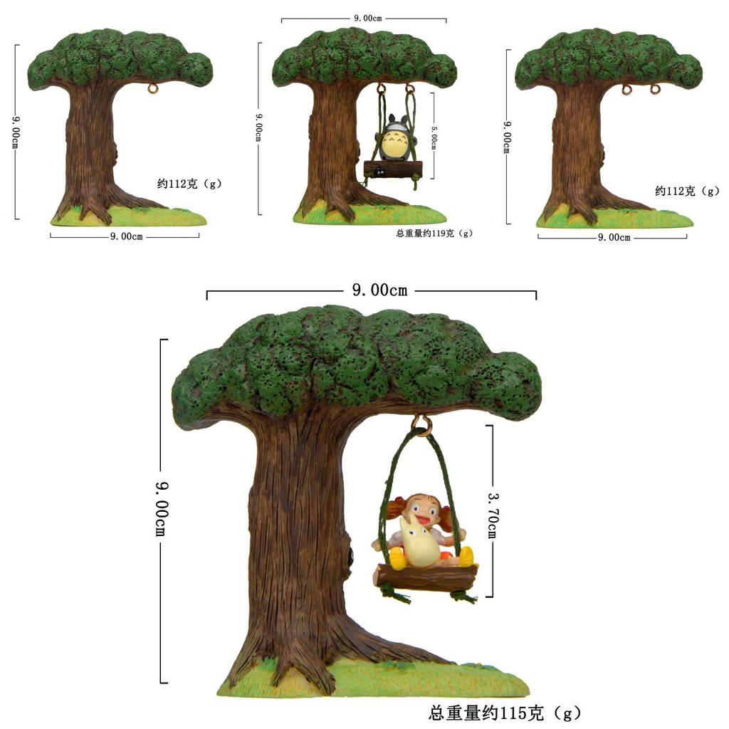 Mon Voisin Totoro Scène de Balançoire Mini Modèle avec Design Créatif Pour Collectionneurs Et Cadeaux