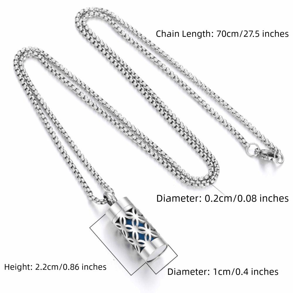 Colar Difusor de Aromaterapia de Aço Inoxidável Medalhão Colar de Perfume Presente de Dia dos Namorados