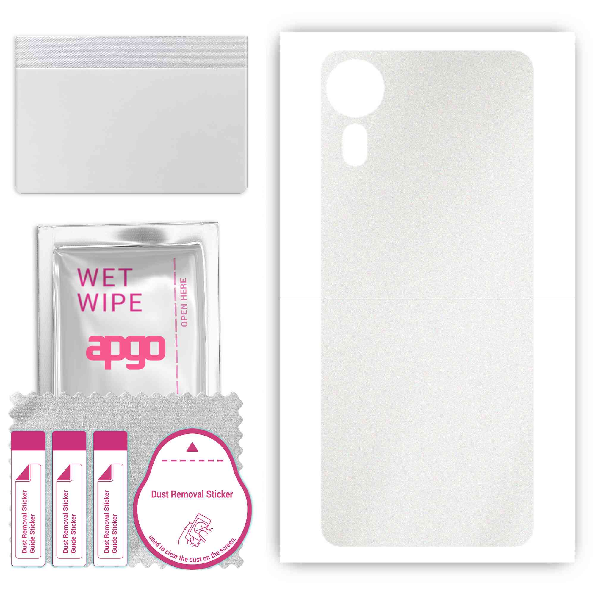 

apgo Protective Skin Sticker for the back compatible with Samsung Galaxy XCover 5, Wrap Film, Foil, Vinyl - Pattern Matte Transparent