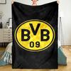 Borussia Dortmund Thema Bedruckte Decke - Perfekt für Sofa, Bett, Reisen & Outdoor-Nutzung | Maschinenwaschbar, Gemütlich & Langlebig.