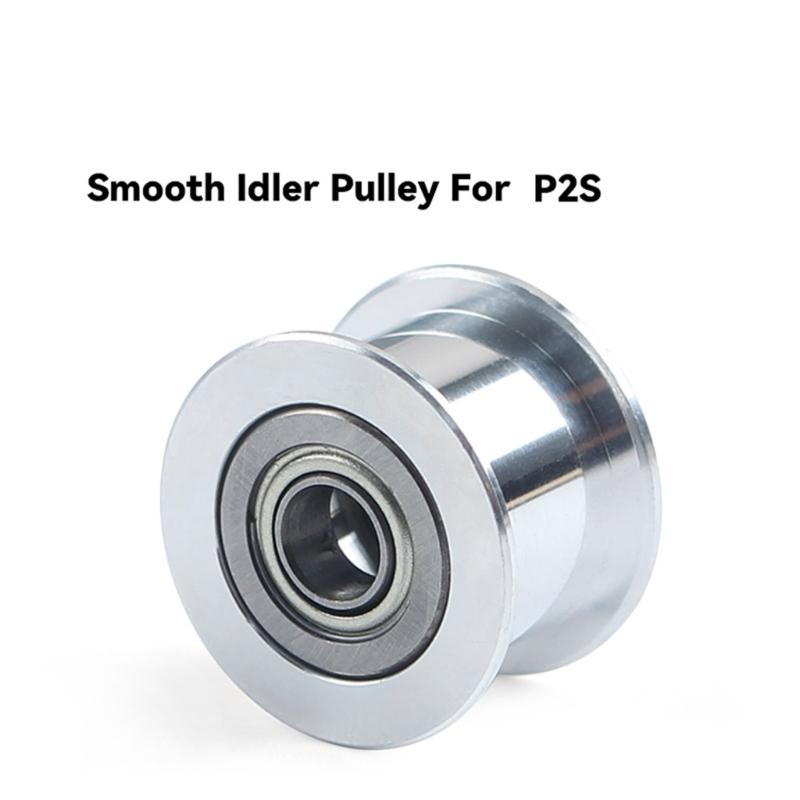 3D Printer Accessories Smooth Idler Wheel Idler Timing Pulley Wheel Aluminium Gear Replacement for P2S 3D Printer