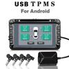 Usb Android Tpms Tire Pressure Monitoring System Display Alarm System Internal External 4 Sensors For Car Navigation Radio
