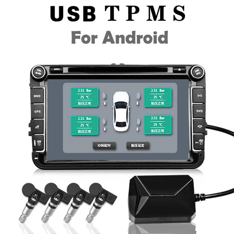Usb Android Tpms система контроля давления в шинах дисплей сигнализация внутренняя — фото 8
