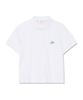 LEE Women Pique Collar Crop T-Shirt White