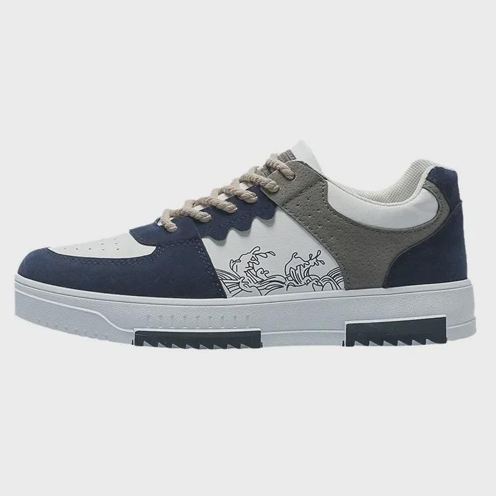 2024 Spring Men's Thick-Soled White Sneakers: Breathable, All-Match, Casual Sports Fashion Shoes