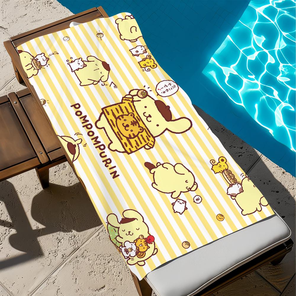 Towel Soft Pool Gift P-Pompompurin For Travel Gym Shower Cute Camping Quick Dry Cartoon Sports Large Beach Towel