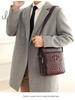 Crocodile Pattern Mens Shoulder Bag In Genuine Top Layer Cowhide Leather - High-End Quality, Versatile for Business and Casual Commute