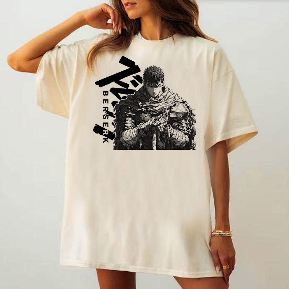 

Berserk tshirt girl Graphic Punk hip hop Colorful kawaii University tshirt aesthetic Psychedelic Trendy 2000s Pastel anime S
