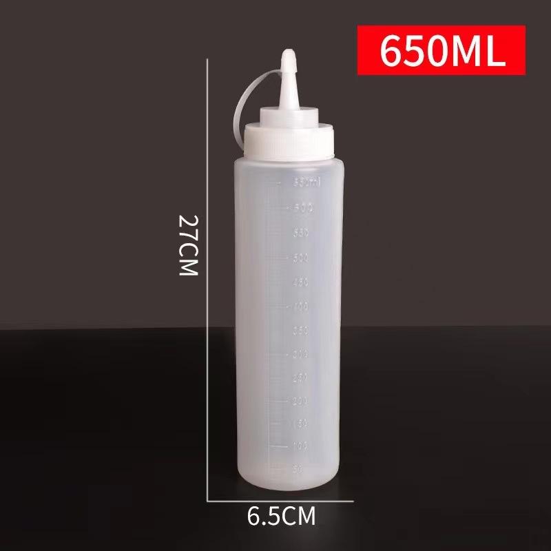 3Pcs 650ml Plastic Squeeze Condiment Bottles with Scale Measurement for Sauce Salad Dressings Oil 3pcs squeeze bottle белый