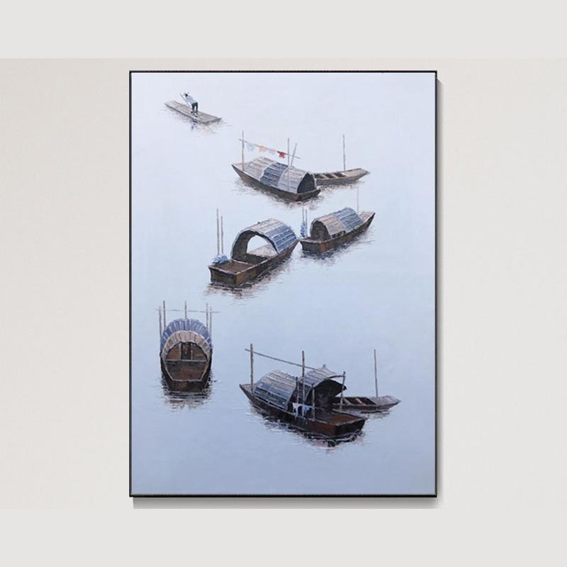 

Морской корабль, холст, картина маслом, постер, пейзаж, чернила, стиль, домашняя картина, Настенный декор, фреска, персонализированный подарок, современный корабль, художественный декор 21x30cm No Frame