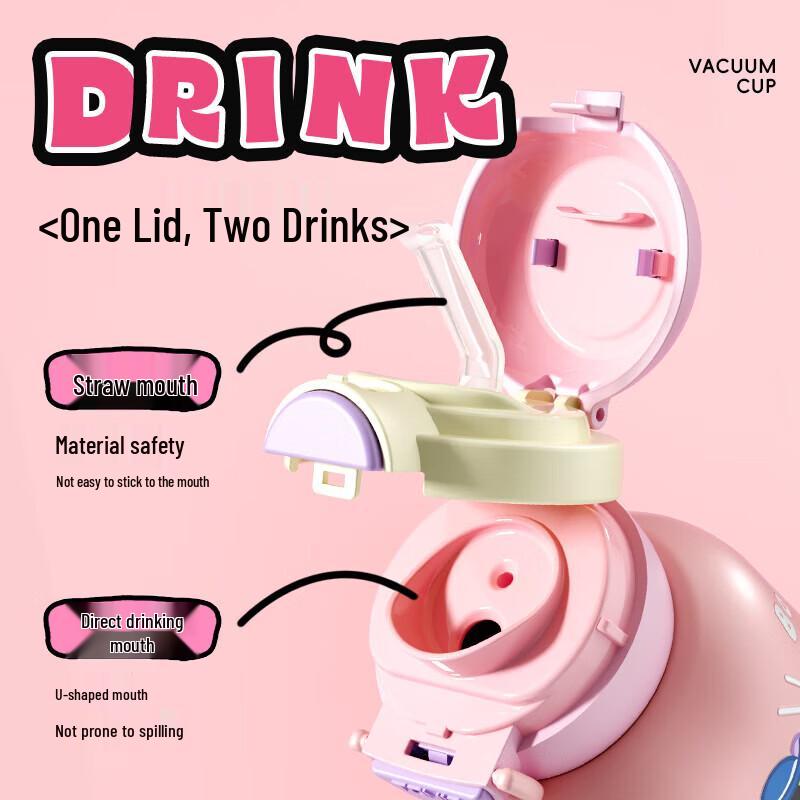 TOMIC TW60196Ti Pure Titanium Kids Insulated Straw Cup 550ml