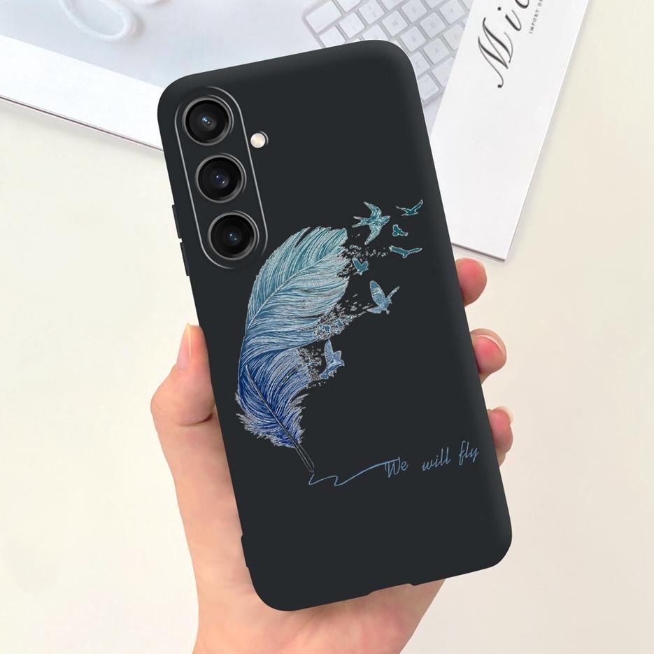 For Samsung Galaxy A55 Case Pretty Cartoon Girls Sunflower Cover Soft TPU Phone Case For Samsung A15 A25 A35 A55 5G Fundas Coque