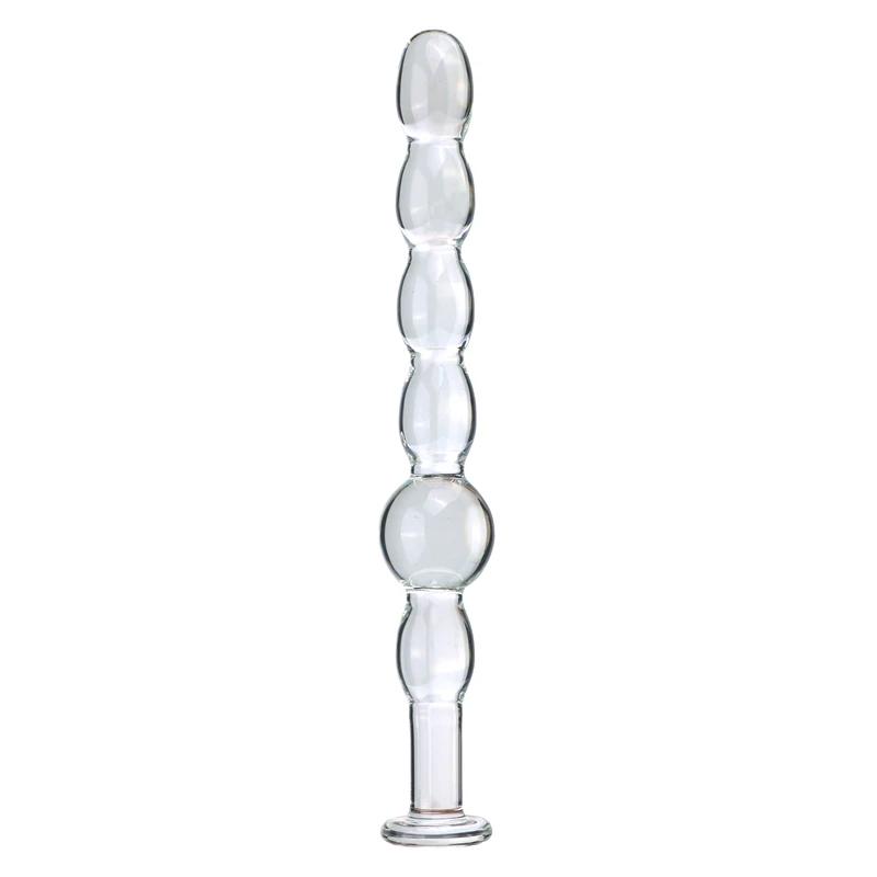 Glass Anal Plug Six-piece Set Pulling Beads Dual Use Small Dildos Butt Plugs Masturbation Posterior Dilation Adult Sex Toys