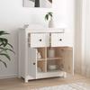 Vidaxl Armario, Blanco, 70x35x80 Cm, Madera Maciza de Pino