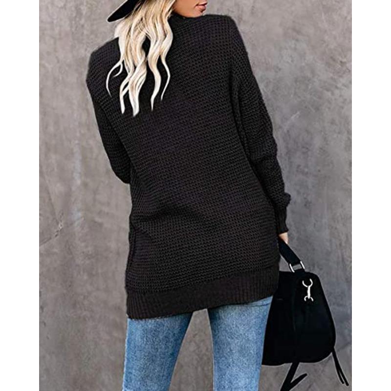 YYFS Women's Fashion Casual Solid Color Print Autumn Winter Long Sleeve Jackets & Coats