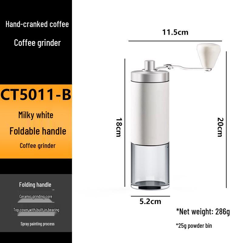 Stainless Steel Hand-Crank Coffee Grinder - Portable and In Stock