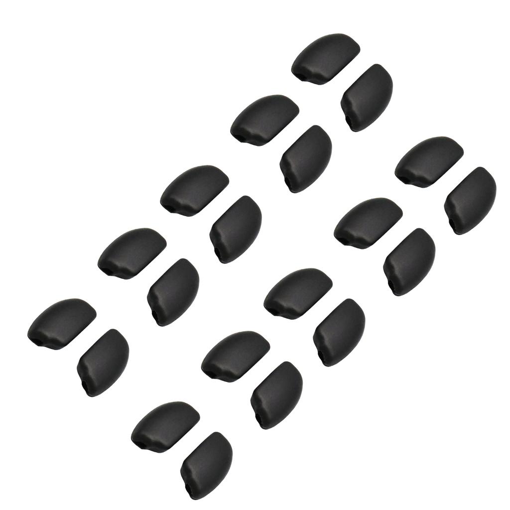 Black Thick Silicone Nose Pad for Glasses and Sunglasses 10 Pairs Anti Slip Cushions