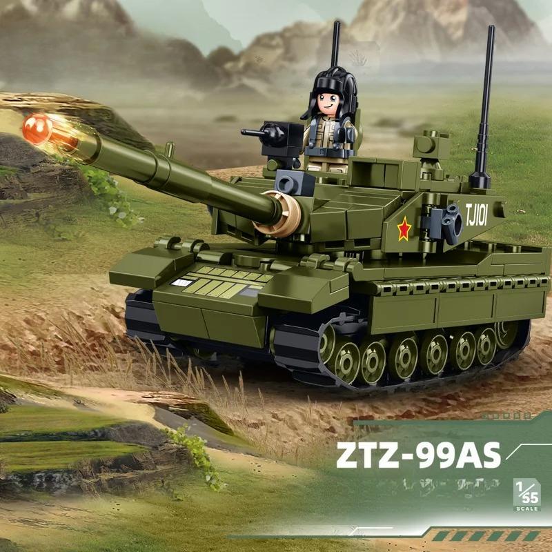 183PCS ZTZ-99A Main Battle Tank Army Building Blocks Sets Educational Toys for Children No Box