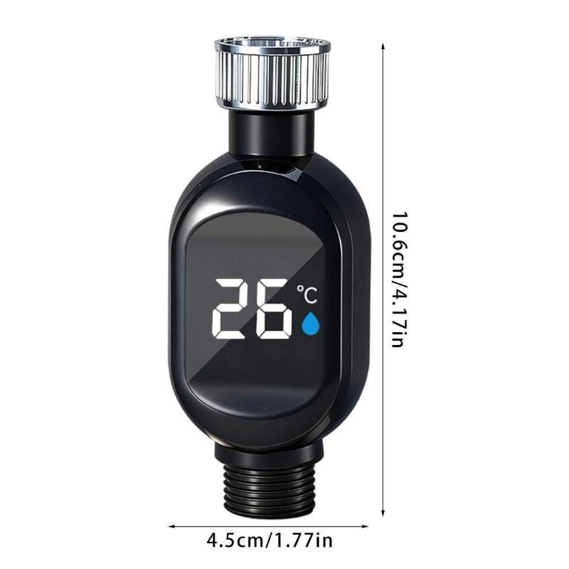 Strong Steel Shower Head Temperature Monitors Waterproof Housing Fast Thermal Response Bathroom Upgrades