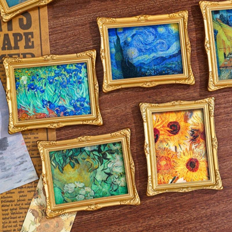 Vincent Van Gogh Paintings Fridge Magnets Sunflowers Impression Sunrise Starry Night Fridge Stickers Home Decor Wedding Gifts